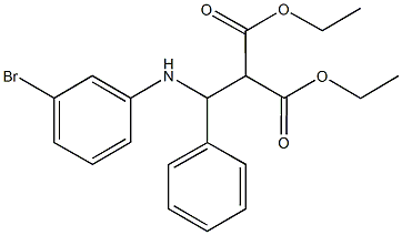 diethyl 2-[(3-bromoanilino)(phenyl)methyl]malonate Structural
