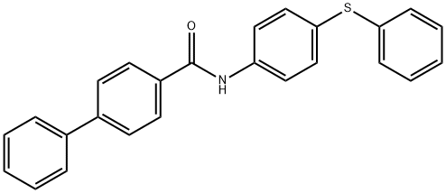 N-[4-(phenylsulfanyl)phenyl][1,1'-biphenyl]-4-carboxamide Structural