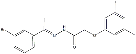 N'-[1-(3-bromophenyl)ethylidene]-2-(3,5-dimethylphenoxy)acetohydrazide Structural