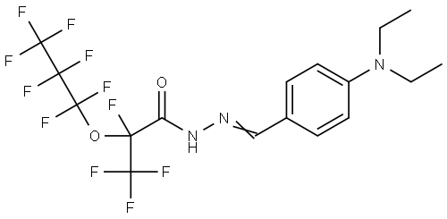 N'-[4-(diethylamino)benzylidene]-2,3,3,3-tetrafluoro-2-(1,1,2,2,3,3,3-heptafluoropropoxy)propanohydrazide Structural