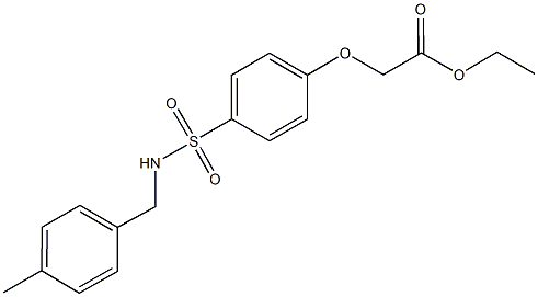 ethyl (4-{[(4-methylbenzyl)amino]sulfonyl}phenoxy)acetate Structural