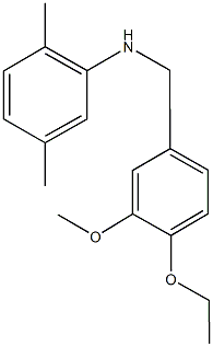 N-(2,5-dimethylphenyl)-N-(4-ethoxy-3-methoxybenzyl)amine Structural