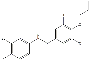 N-[4-(allyloxy)-3-iodo-5-methoxybenzyl]-N-(3-chloro-4-methylphenyl)amine Structural