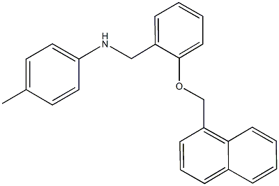 N-(4-methylphenyl)-N-[2-(1-naphthylmethoxy)benzyl]amine Structural