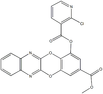 methyl 4-{[(2-chloro-3-pyridinyl)carbonyl]oxy}[1,4]benzodioxino[2,3-b]quinoxaline-2-carboxylate Structural