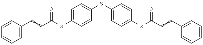 S-(4-{[4-(cinnamoylsulfanyl)phenyl]sulfanyl}phenyl) 3-phenyl-2-propenethioate Structural