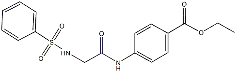 ethyl 4-({[(phenylsulfonyl)amino]acetyl}amino)benzoate Structural