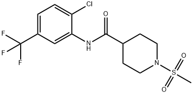 N-[2-chloro-5-(trifluoromethyl)phenyl]-1-(methylsulfonyl)-4-piperidinecarboxamide Structural