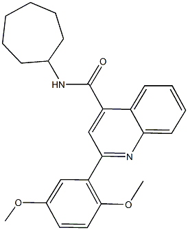 N-cycloheptyl-2-(2,5-dimethoxyphenyl)quinoline-4-carboxamide Structural