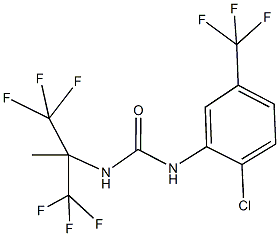 N-[2-chloro-5-(trifluoromethyl)phenyl]-N'-[2,2,2-trifluoro-1-methyl-1-(trifluoromethyl)ethyl]urea Structural