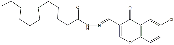 N'-[(6-chloro-4-oxo-4H-chromen-3-yl)methylene]dodecanohydrazide Structural