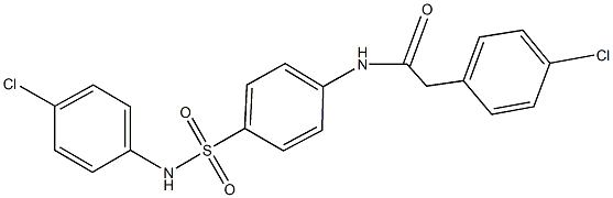 N-{4-[(4-chloroanilino)sulfonyl]phenyl}-2-(4-chlorophenyl)acetamide Structural