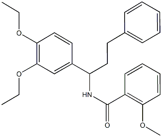 N-[1-(3,4-diethoxyphenyl)-3-phenylpropyl]-2-methoxybenzamide Structural