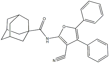 N-(3-cyano-4,5-diphenyl-2-furyl)-1-adamantanecarboxamide Structural