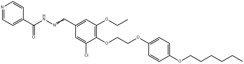 N'-(3-chloro-5-ethoxy-4-{2-[4-(hexyloxy)phenoxy]ethoxy}benzylidene)isonicotinohydrazide Structural