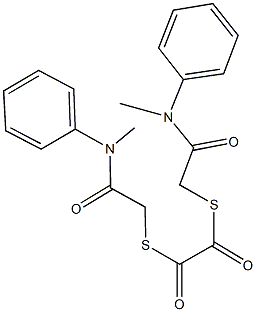 S~1~,S~2~-bis[2-(methylanilino)-2-oxoethyl] ethanedithioate Structural