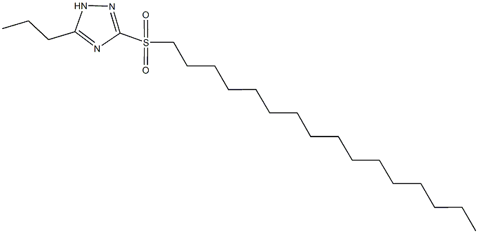 hexadecyl 5-propyl-1H-1,2,4-triazol-3-yl sulfone Structural