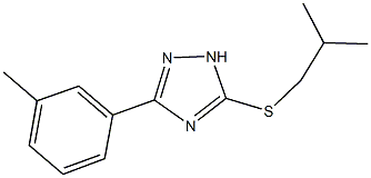 isobutyl 3-(3-methylphenyl)-1H-1,2,4-triazol-5-yl sulfide Structural