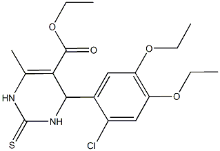 ethyl 4-(2-chloro-4,5-diethoxyphenyl)-6-methyl-2-thioxo-1,2,3,4-tetrahydro-5-pyrimidinecarboxylate Structural