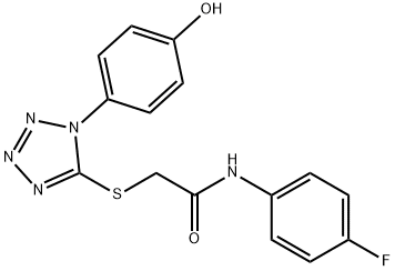 N-(4-fluorophenyl)-2-{[1-(4-hydroxyphenyl)-1H-tetraazol-5-yl]sulfanyl}acetamide Structural