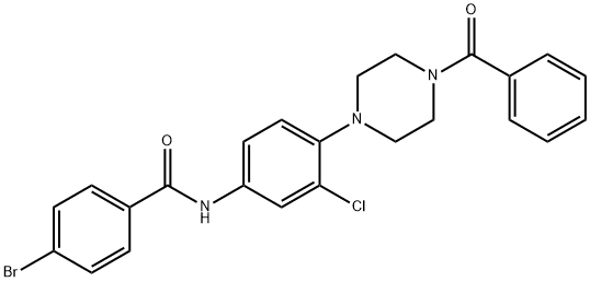N-[4-(4-benzoyl-1-piperazinyl)-3-chlorophenyl]-4-bromobenzamide Structural