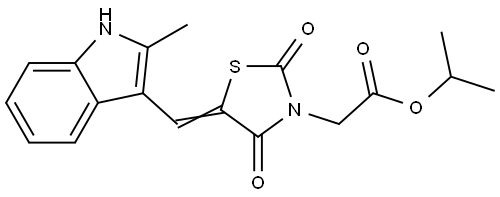 isopropyl {5-[(2-methyl-1H-indol-3-yl)methylene]-2,4-dioxo-1,3-thiazolidin-3-yl}acetate Structural