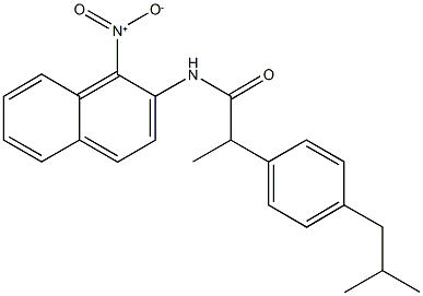 N-{1-nitro-2-naphthyl}-2-(4-isobutylphenyl)propanamide Structural