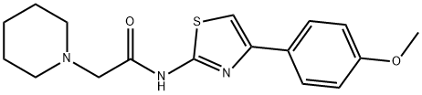 N-[4-(4-methoxyphenyl)-1,3-thiazol-2-yl]-2-(1-piperidinyl)acetamide Structural