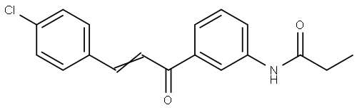 N-{3-[3-(4-chlorophenyl)acryloyl]phenyl}propanamide Structural