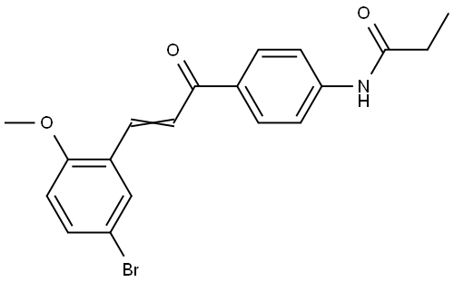 N-{4-[3-(5-bromo-2-methoxyphenyl)acryloyl]phenyl}propanamide Structural