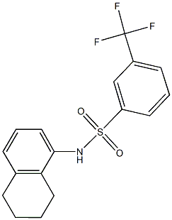 N-(5,6,7,8-tetrahydro-1-naphthalenyl)-3-(trifluoromethyl)benzenesulfonamide Structural