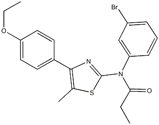 N-(3-bromophenyl)-N-[4-(4-ethoxyphenyl)-5-methyl-1,3-thiazol-2-yl]propanamide Structural