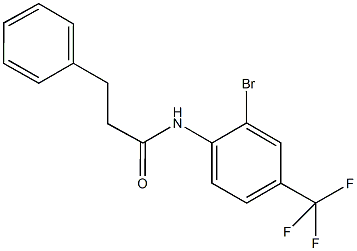 N-[2-bromo-4-(trifluoromethyl)phenyl]-3-phenylpropanamide Structural