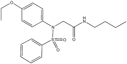 N-butyl-2-[4-ethoxy(phenylsulfonyl)anilino]acetamide Structural