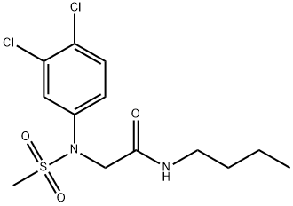 N-butyl-2-[3,4-dichloro(methylsulfonyl)anilino]acetamide Structural
