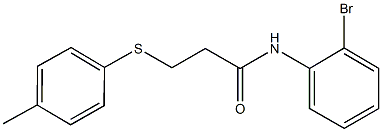 N-(2-bromophenyl)-3-[(4-methylphenyl)sulfanyl]propanamide Structural