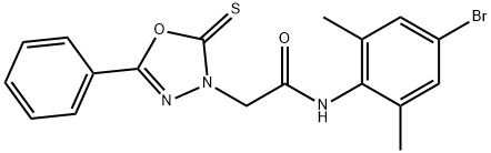 N-(4-bromo-2,6-dimethylphenyl)-2-(5-phenyl-2-thioxo-1,3,4-oxadiazol-3(2H)-yl)acetamide Structural