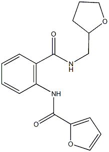 N-(2-{[(tetrahydro-2-furanylmethyl)amino]carbonyl}phenyl)-2-furamide Structural