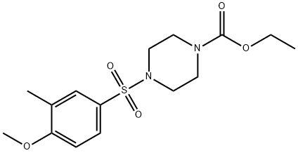 ethyl 4-[(4-methoxy-3-methylphenyl)sulfonyl]-1-piperazinecarboxylate Structural