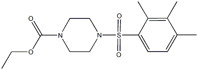 ethyl 4-[(2,3,4-trimethylphenyl)sulfonyl]-1-piperazinecarboxylate Structural