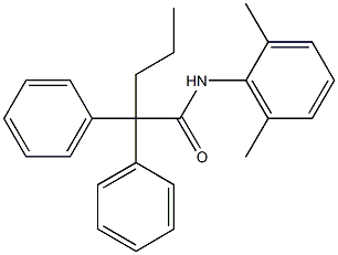 N-(2,6-dimethylphenyl)-2,2-diphenylpentanamide Structural
