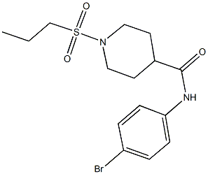 N-(4-bromophenyl)-1-(propylsulfonyl)-4-piperidinecarboxamide Structural