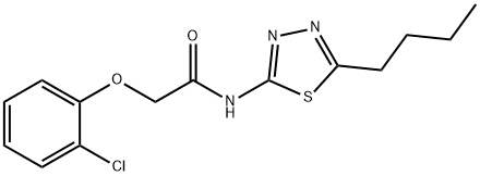 N-(5-butyl-1,3,4-thiadiazol-2-yl)-2-(2-chlorophenoxy)acetamide Structural