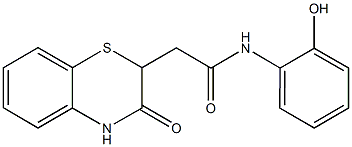 N-(2-hydroxyphenyl)-2-(3-oxo-3,4-dihydro-2H-1,4-benzothiazin-2-yl)acetamide Structural
