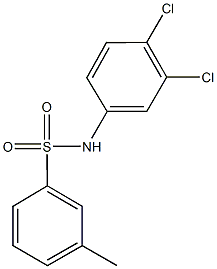 N-(3,4-dichlorophenyl)-3-methylbenzenesulfonamide Structural
