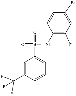 N-(4-bromo-2-fluorophenyl)-3-(trifluoromethyl)benzenesulfonamide Structural