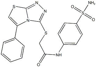 N-[4-(aminosulfonyl)phenyl]-2-[(5-phenyl[1,3]thiazolo[2,3-c][1,2,4]triazol-3-yl)sulfanyl]acetamide Structural