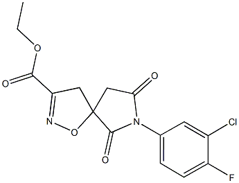 ethyl 7-(3-chloro-4-fluorophenyl)-6,8-dioxo-1-oxa-2,7-diazaspiro[4.4]non-2-ene-3-carboxylate