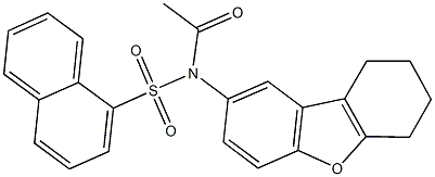 N-acetyl-N-(6,7,8,9-tetrahydrodibenzo[b,d]furan-2-yl)-1-naphthalenesulfonamide Structural