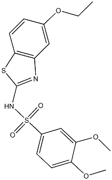 N-(5-ethoxy-1,3-benzothiazol-2-yl)-3,4-dimethoxybenzenesulfonamide Structural